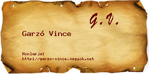 Garzó Vince névjegykártya