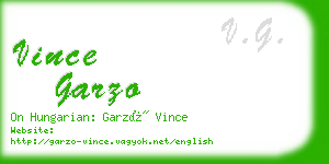 vince garzo business card